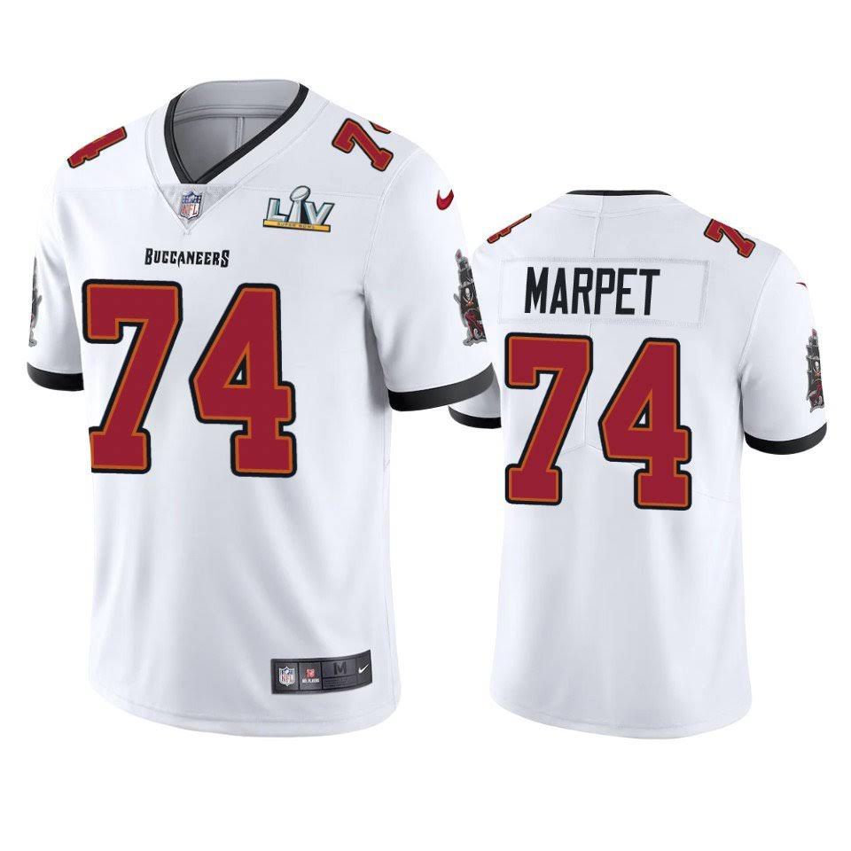 Men Tampa Bay Buccaneers #74 Ali Marpet Nike White Super Bowl LV Limited NFL Jersey